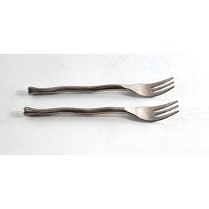 GS Gourmet Settings Cocktail Forks Exotique Platinum 18/10 Stainless Set Of 2